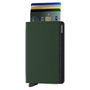 Secrid Matte Slimwallet - Geldbörse RFID 6.8 cm (green - black) - Markenkoffer