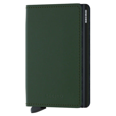 Secrid Matte Slimwallet - Geldbörse RFID 6.8 cm (green - black) - Markenkoffer