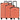 Somko Line - 4 - Rollen - Trolley Set 3tlg. (coral) - Markenkoffer