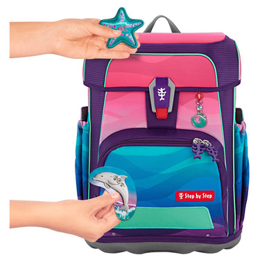Step by Step Cloud Ocean - Schulranzen Set 5tlg. (Dolphin Lana) - Markenkoffer