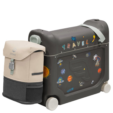 Stokke® JetKids™ Reiseset BedBox 46 cm Set 2 tlg. - 4-Rollen-Kabinentrolley (midnight grey) - Ansicht 2
