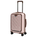 Stratic Leather and More - 4 - Rollen - Kabinentrolley Vortasche 15" 55 cm S (rose) - Markenkoffer