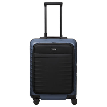 TITAN OVERSEAS - 4 - Rollen - Kabinentrolley S 55/23cm mit Vortasche (midnight blue) - Markenkoffer