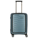 Travelite Air Base - 4 - Rollen - Kabinentrolley mit Vortasche S 55 cm (iceblue) - Markenkoffer