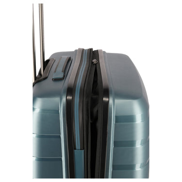 Travelite Air Base - 4 - Rollen - Trolley Set 3tlg. L/M/S Vortasche (iceblue) - Markenkoffer