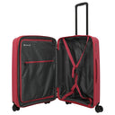 Travelite Air Stripe - 4 - Rollen - Trolley 66 cm erw. (red) - Markenkoffer