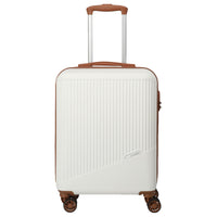 Travelite Bali - 4 - Rollen - Kabinentrolley S 55 cm (weiß/cognac) - Markenkoffer