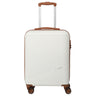 Travelite Bali - 4 - Rollen - Kabinentrolley S 55 cm (weiß/cognac) - Markenkoffer