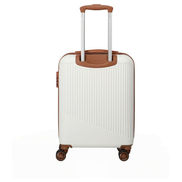 Travelite Bali - 4 - Rollen - Kabinentrolley S 55 cm (weiß/cognac) - Markenkoffer