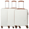 Travelite Bali - Set di trolley a 4 ruote 3 pezzi (bianco/cognac)