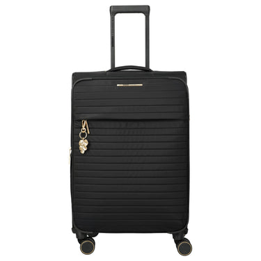 Travelite BARBARA Stepp - 4 - Rollen - Trolley M 68 cm erw. (schwarz, 68 cm) - Markenkoffer