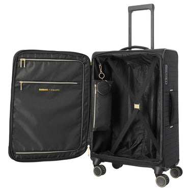 Travelite BARBARA Stepp - 4 - Rollen - Trolley M 68 cm erw. (schwarz, 68 cm) - Markenkoffer