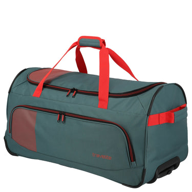 Travelite Basics Fresh - Rollenreisetasche 89L 71 cm (grün/orange) - Markenkoffer
