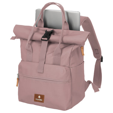 Travelite Basics Short Handle - Rolltop Rucksack 46 cm (smokey rose) - Markenkoffer