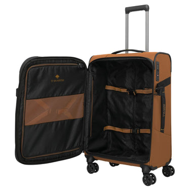 Travelite Briize - 4 - Rollen - Trolley M 67 cm erw. (curry) - Markenkoffer