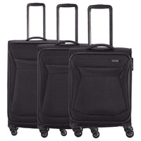 Travelite Chios - 4-Rollen-Trolley Set 3tlg. (schwarz)