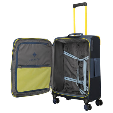 Travelite Color Craze - 4 - Rollen - Trolley M 66 cm erw. (dunkelblau) - Markenkoffer