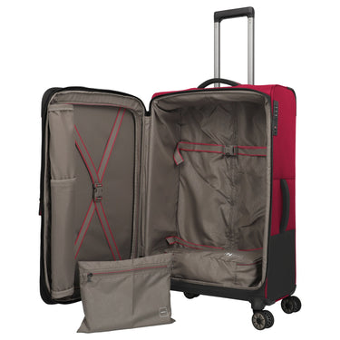 Travelite Crosslite - 4-Rollen-Trolley L 77 cm erw. (red) - Ansicht 7