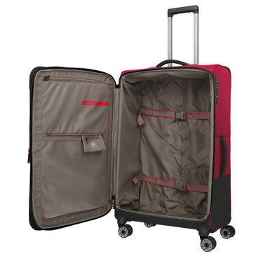Travelite Crosslite - 4-Rollen-Trolley L 77 cm erw. (red) - Ansicht 6