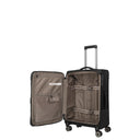 Travelite Crosslite - 4 - Rollen - Trolley M 66 cm erw. (black) - Markenkoffer