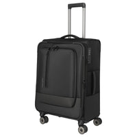 Travelite Crosslite - 4 - Rollen - Trolley M 66 cm erw. (black) - Markenkoffer