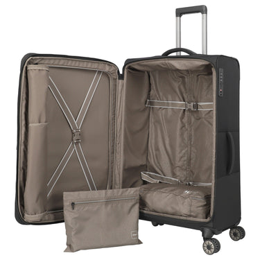 Travelite Crosslite - 4-Rollen-Trolley XL 81 cm erw. (schwarz) - Ansicht 7