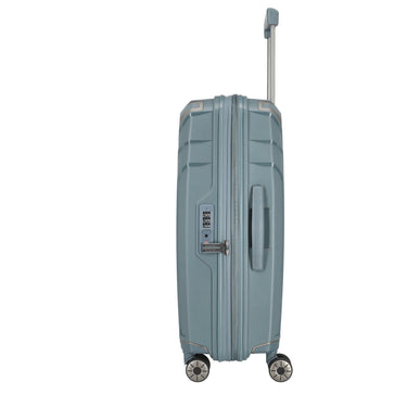 Travelite Elvaa - 4 - Rollen - Trolley M 66 cm erw (blaugrau) - Markenkoffer