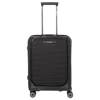 Travelite Mooby - 4 - Rollen - Kabinentrolley mit Vortasche S 55 cm (black) - Markenkoffer