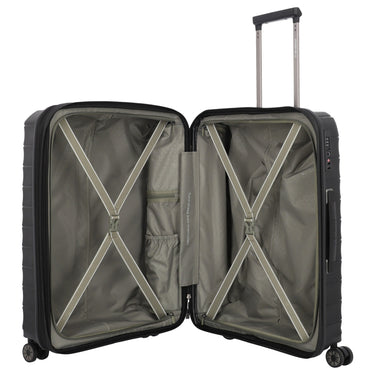 Travelite Mooby - 4 - Rollen - Trolley M 66 cm erw. (black) - Markenkoffer
