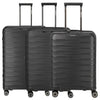 Travelite Mooby - Set di trolley 4 ruote L/M/S 3 pezzi (nero)