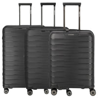 Travelite Mooby - 4 - Rollen - Trolley Set L/M/S 3tlg. erw. (black) - Markenkoffer