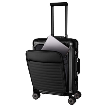 Travelite Next - 4 - Rollen - Kabinentrolley mit Vortasche S 55 cm (black) - Markenkoffer