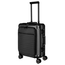 Travelite Next - 4 - Rollen - Kabinentrolley mit Vortasche S 55 cm (black) - Markenkoffer