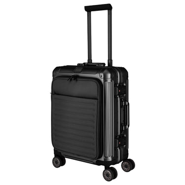 Travelite Next - 4 - Rollen - Kabinentrolley mit Vortasche S 55 cm (black) - Markenkoffer