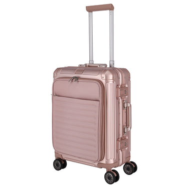 Travelite Next - 4 - Rollen - Kabinentrolley mit Vortasche S 55 cm (rose) - Markenkoffer