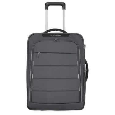 Travelite Skaii Hybrid - 2 - Rollen - Kabinentrolley S 55 cm erw. (gipfelgrau) - Markenkoffer