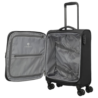 Travelite Umbria - 4 - Rollen - Kabinentrolley S 55 cm erw. (black) - Markenkoffer