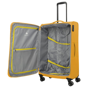 Travelite Umbria - 4 - Rollen - Trolley L 77 cm erw. (golden glow) - Markenkoffer
