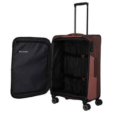 Travelite Viia - 4-Rollen-Trolley M 67 cm erw. (Frühlingsrose) - Ansicht 6