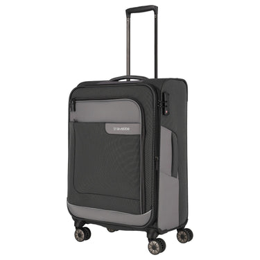 Travelite Viia - 4 - Rollen - Trolley M 67 cm erw. (Schiefer) - Markenkoffer