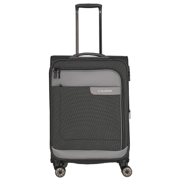 Travelite Viia - 4 - Rollen - Trolley M 67 cm erw. (Schiefer) - Markenkoffer