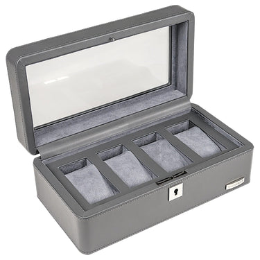 Windrose Tempora - Uhrenkoffer (für 4 Uhren) 26.5 cm (grau) - Ansicht 3