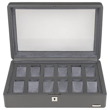 Windrose Tempura - Uhrenkoffer (für 12 Uhren) 38 cm (grau) - Ansicht 4