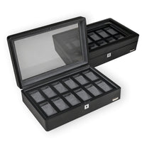 Windrose Tempura - Uhrenkoffer (für 12 Uhren) 38 cm (schwarz) - Ansicht 2