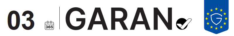 EU GARAN label: producer guarantee of durability in years: 3